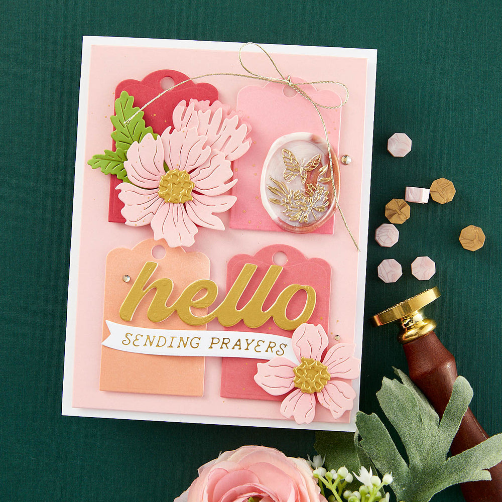 Peony Butterfly Wax Seal Stamp from  the Sealed 3D Botanical Collection