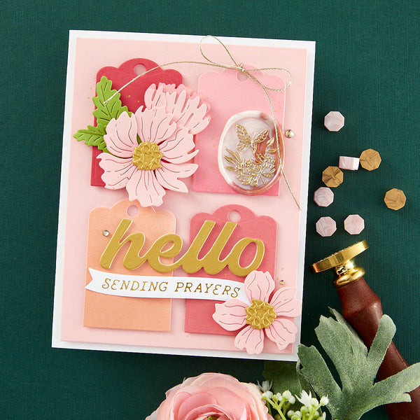 Peony Butterfly Wax Seal Stamp from  the Sealed 3D Botanical Collection