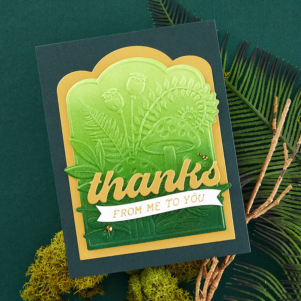 Mushrooms From Me to You 3D Emboss & Cut Folder from the Sealed 3D Botanical Collection