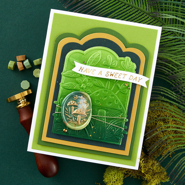 Mushrooms From Me to You 3D Emboss & Cut Folder from the Sealed 3D Botanical Collection