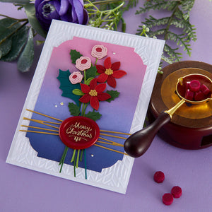 Merry Christmas Oval Wax Seal Stamp from the Sealed for Christmas Collection