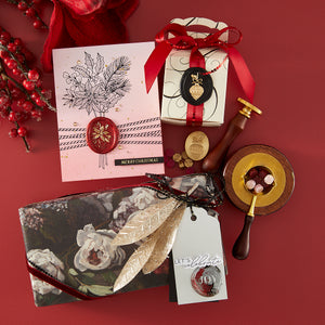 Sealed Poinsettia Stems Press + Foil Plate & Die Set