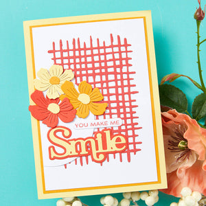Woven Lattice Texture Etched Dies from the Spotlight Frames and Florals Collection by Lisa Horton