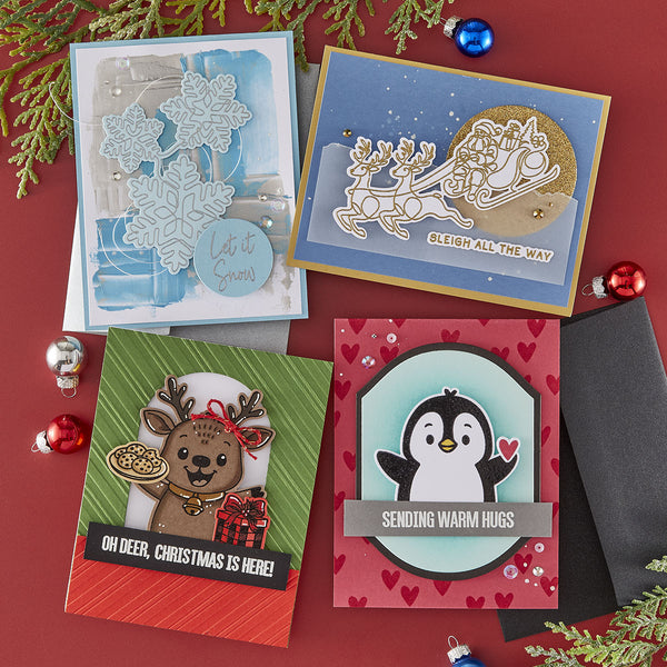 Ho Ho Ho Etched Dies for Coordinating Stamp Set by Simon Hurley