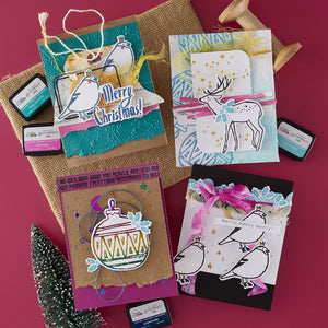 Cheer and Good Tidings Deer Registration Press + Foil Plate & Die Set by Dina Wakley