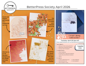 Cascading Lilies Press Plate & Die Set - BetterPress Society April 2026