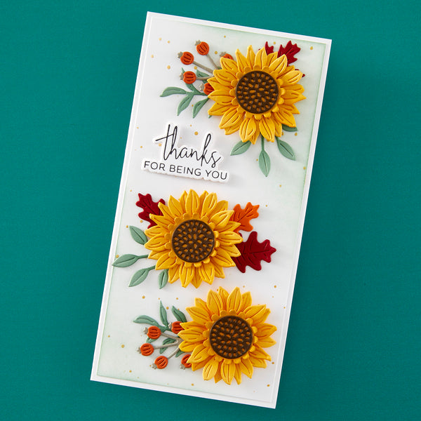 Happy Fall Sentiments Etched Dies - Independents Only World Cardmaking Day Exclusive