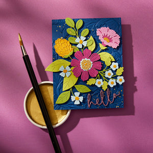 Vivid Script Sentiments Etched Dies