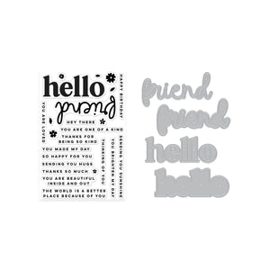 Hero Arts Hello Friend Clear Stamp & Die Bundle