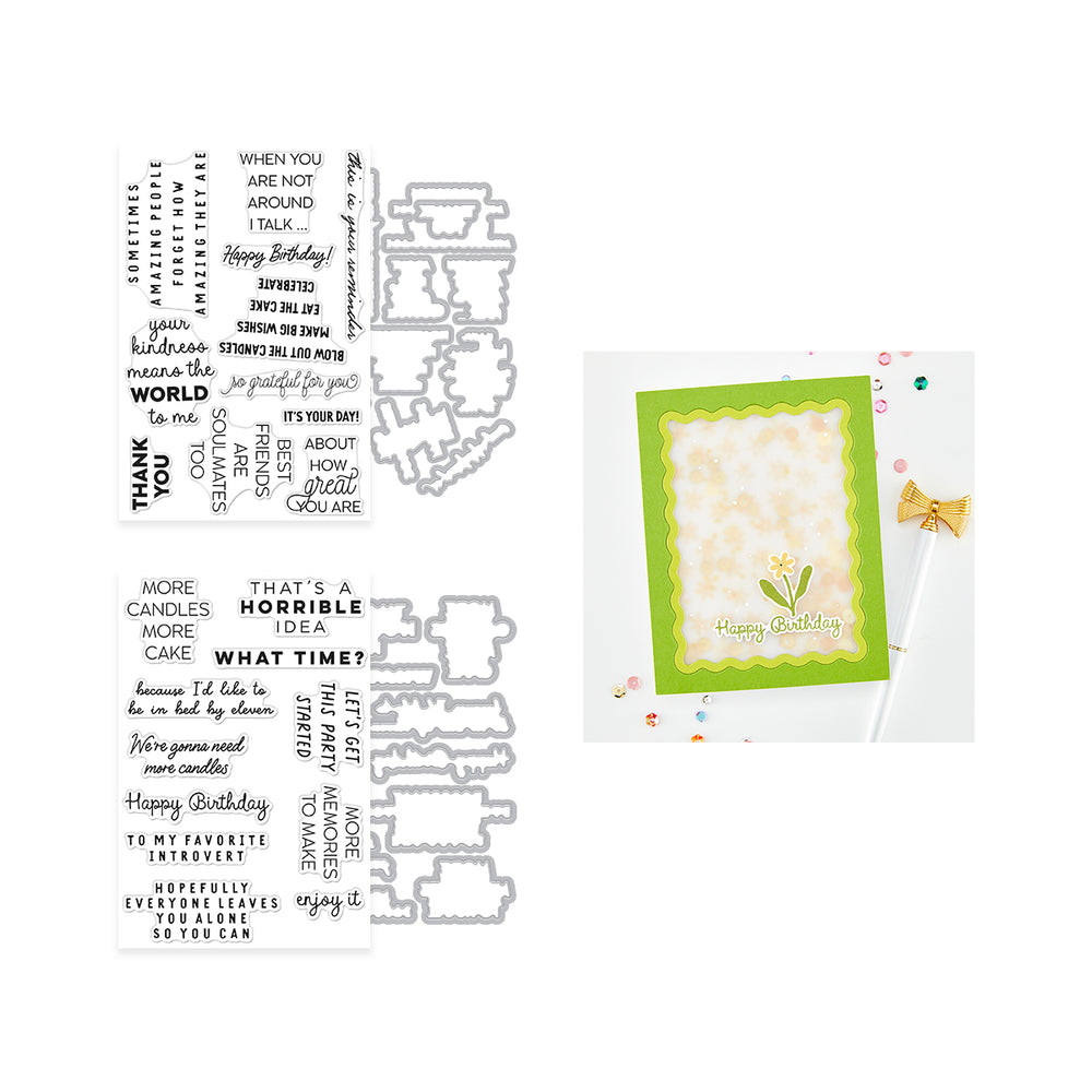 Hero Arts Say It With Style Stamp & Cut Bundle