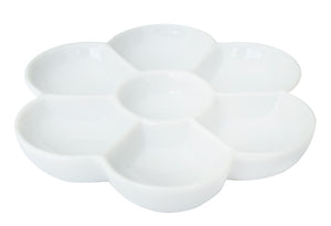 Yasutomo 7 Section Flower Porcelain Dish