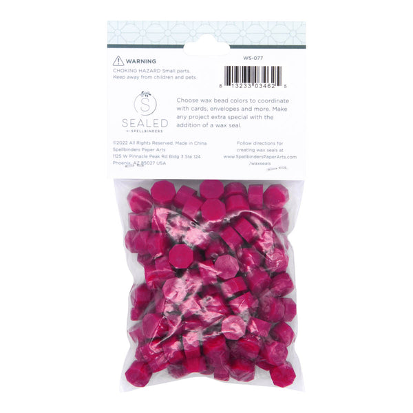 Magenta Wax Beads from the Sealed by Spellbinders Collection