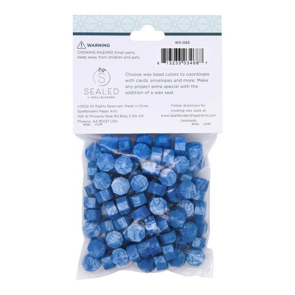 Mystic Blue Wax Beads from the Sealed by Spellbinders Collection