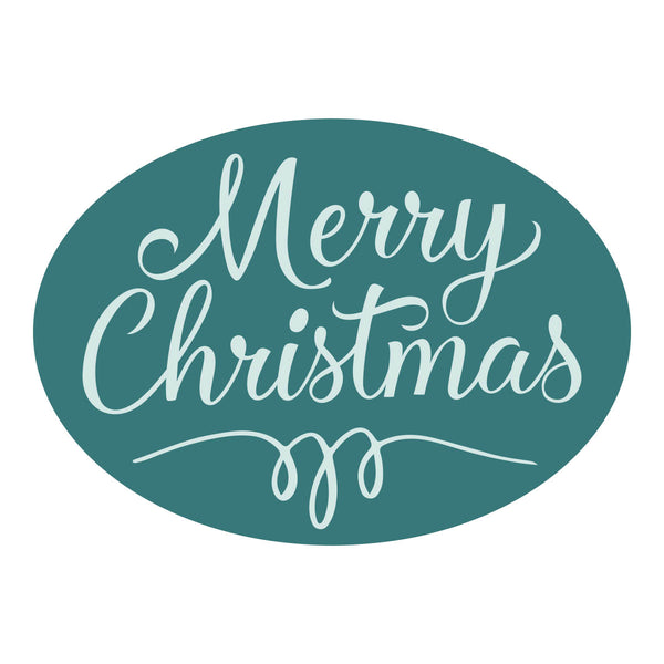 Merry Christmas Oval Wax Seal Stamp from the Sealed for Christmas Collection