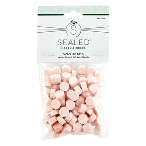 Velvet Rose Wax Beads from The Sealed by Spellbinders Collection