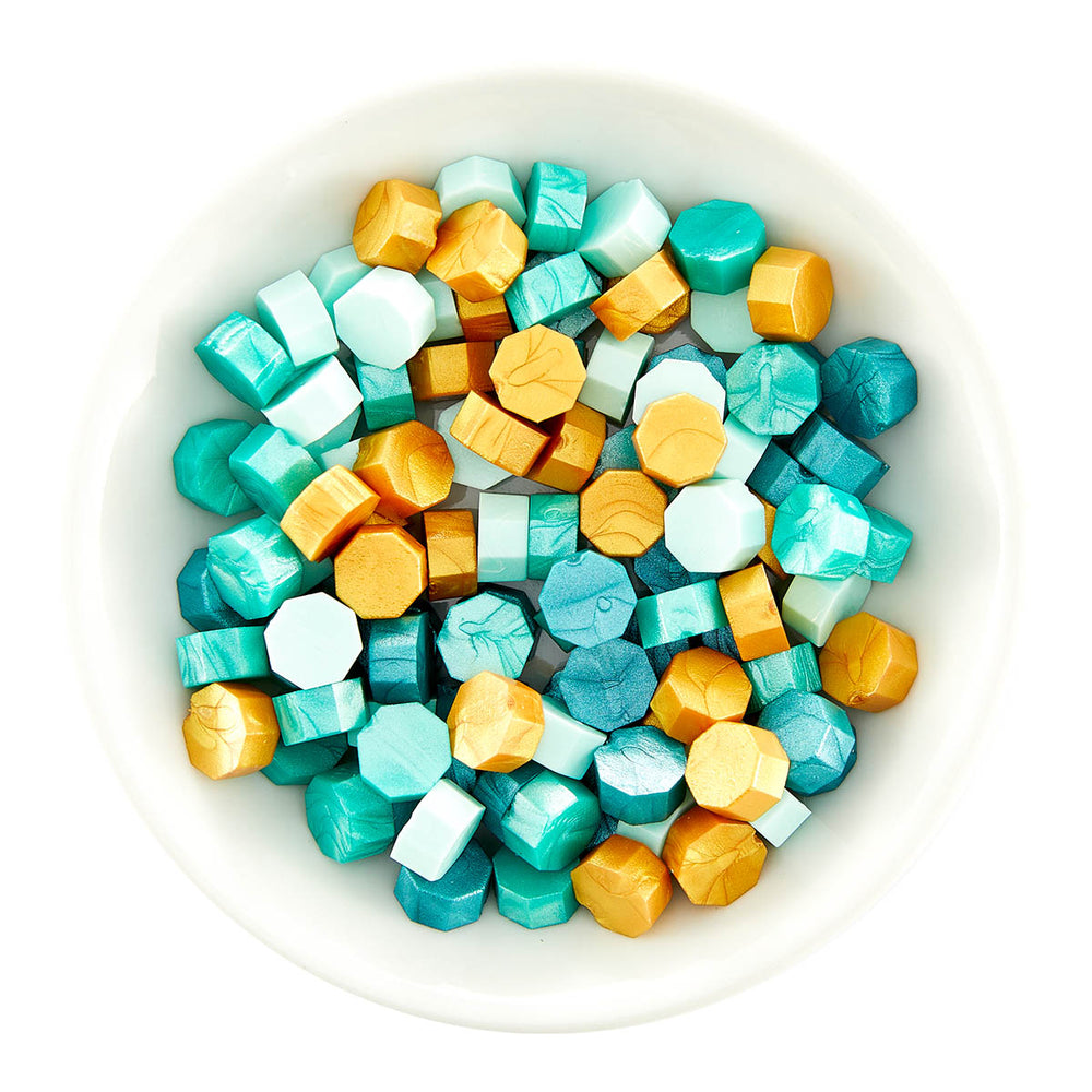 Must-Have Wax Bead Mix Teal from The Sealed by Spellbinders Collection