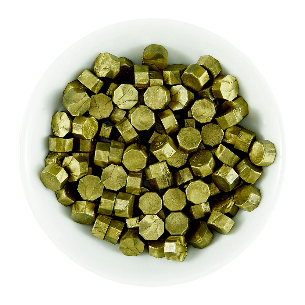 Aged Gold Wax Beads from the Sealed 3D Christmas Collection