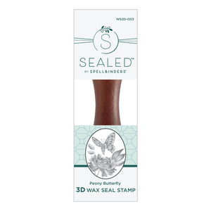 Peony Butterfly Wax Seal Stamp from  the Sealed 3D Botanical Collection