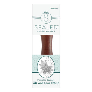 Poinsettia 3D Wax Seal from the Sealed 3D Christmas Collection