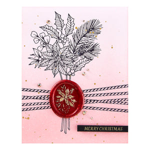 Poinsettia 3D Wax Seal from the Sealed 3D Christmas Collection