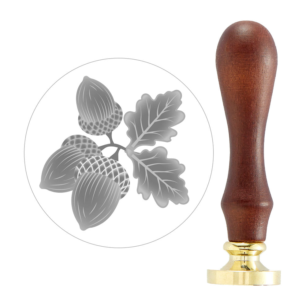 Acorn Trio 3D Wax Seal Stamp from the Falling Leaves Collection