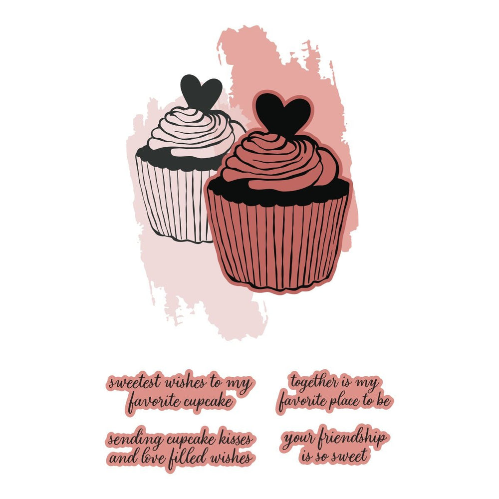 Cupcake Kisses BetterPress Plate & Die Set - BetterPress Society December 2024
