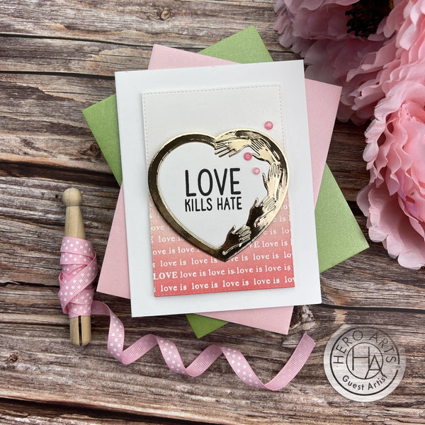 Hero Arts Love Is Love Bold Prints Cling Rubber Stamp