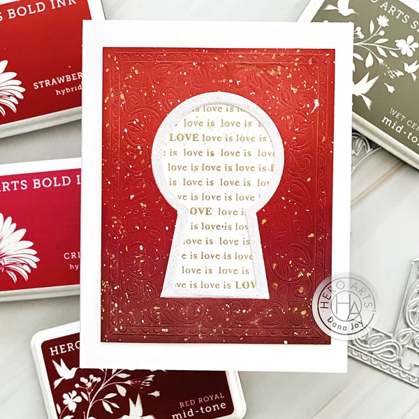 Hero Arts Love Is Love Bold Prints Cling Rubber Stamp