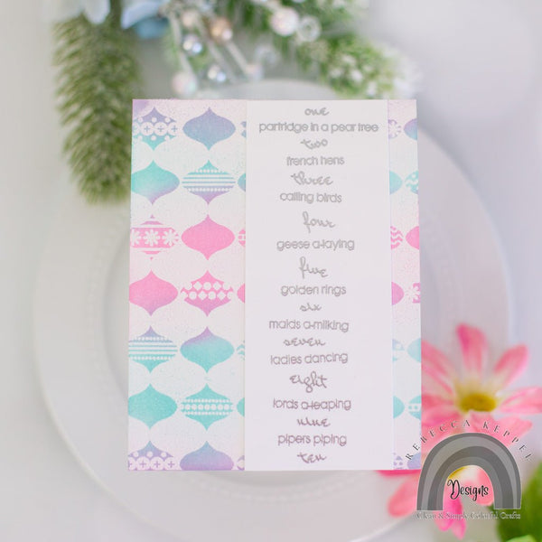 Hero Arts Ornaments Grid Bold Prints Cling Rubber Stamp