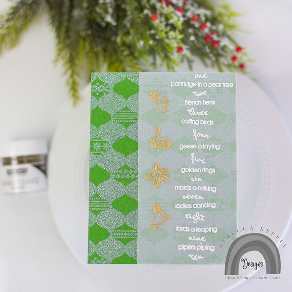 Hero Arts Ornaments Grid Bold Prints Cling Rubber Stamp