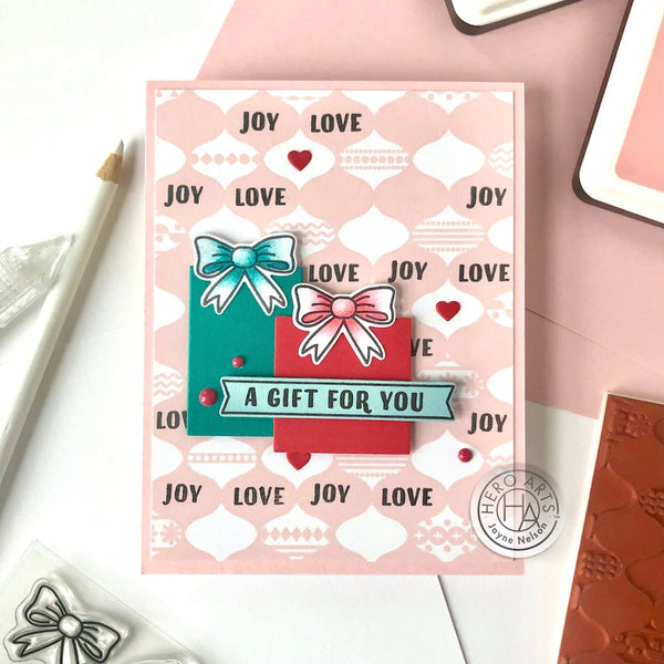 Hero Arts Ornaments Grid Bold Prints Cling Rubber Stamp