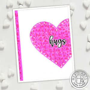 Hero Arts Heart-Shaped Daisies Bold Prints Cling Rubber Stamp