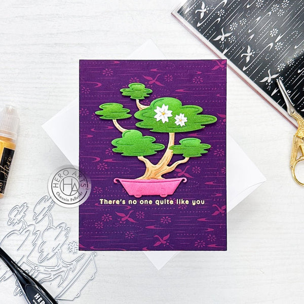 Hero Arts Origami Paper Bold Prints Cling Rubber Stamp