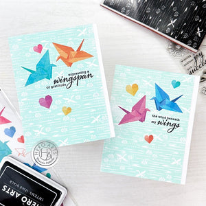Hero Arts Origami Paper Bold Prints Cling Rubber Stamp