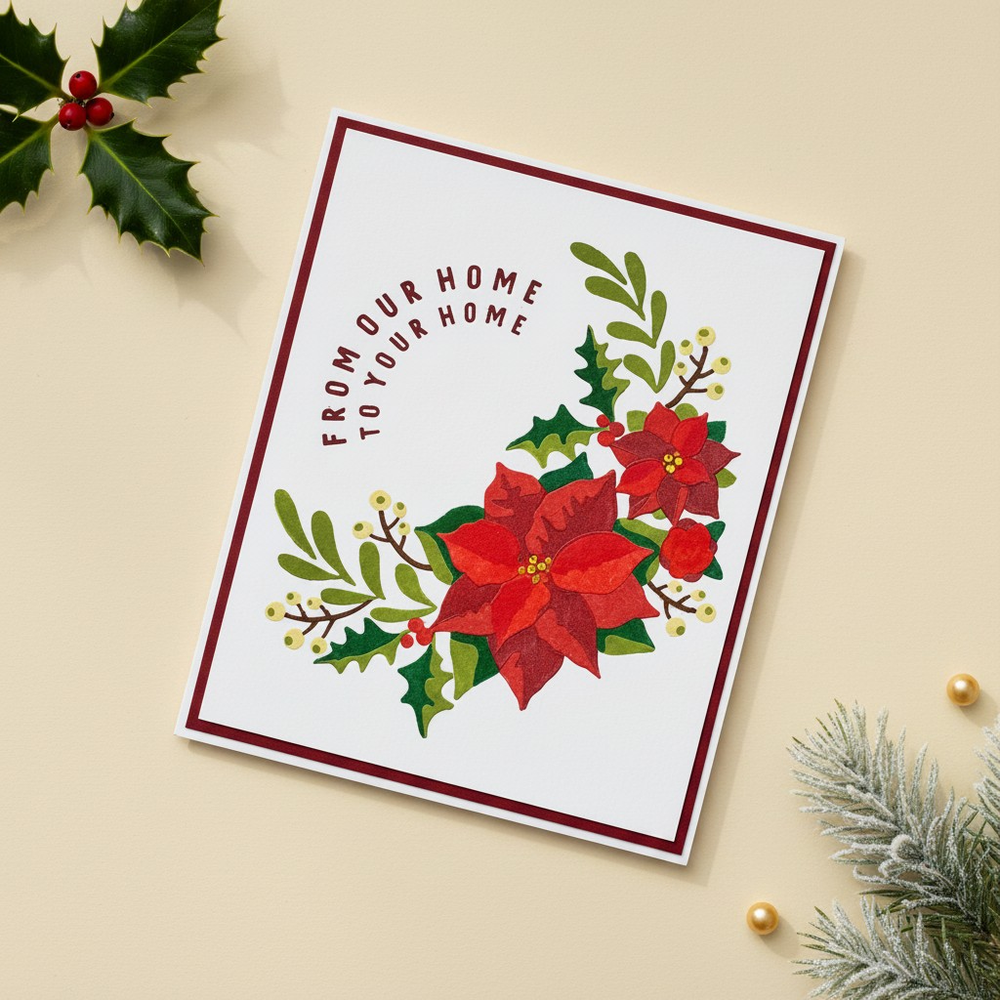 Lisa Horton Crafts Festive Poinsettia Stencil