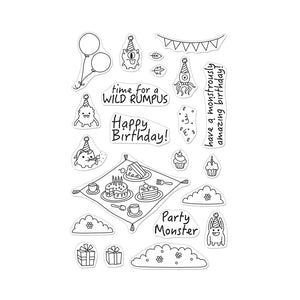 Hero Arts Party Monsters Clear Stamp Set