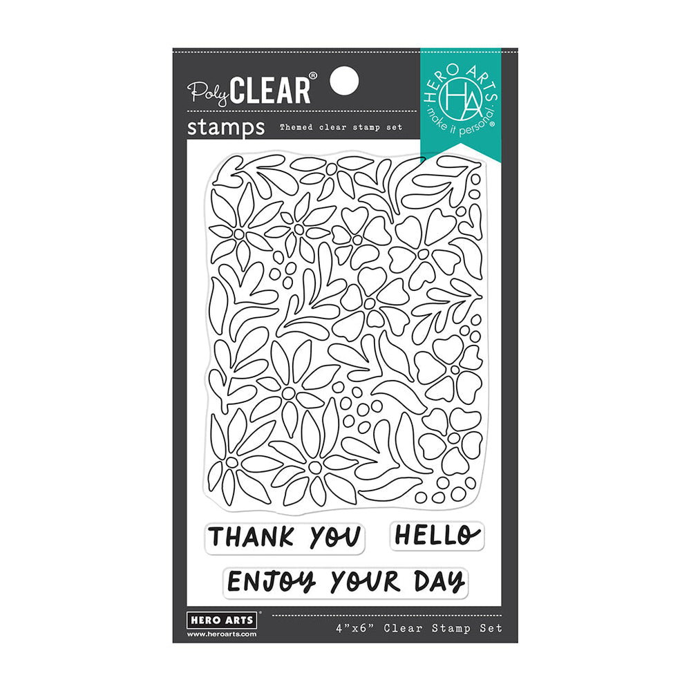 Hero Arts Day Flowers Clear Stamp Set