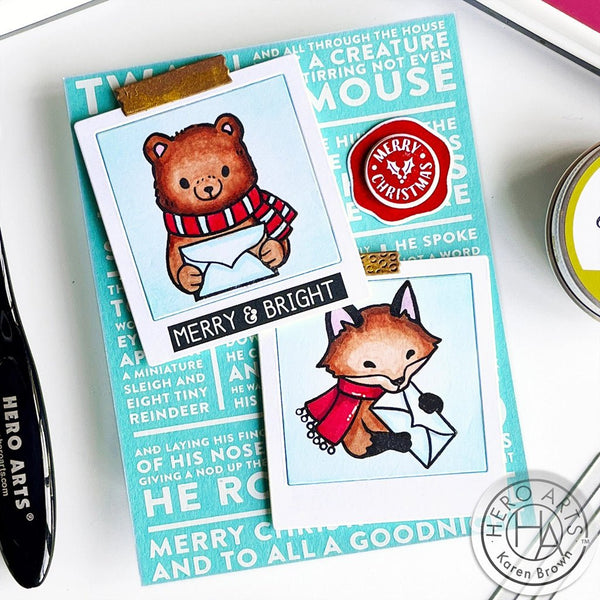 Hero Arts Winter Mail Critters Clear Stamps