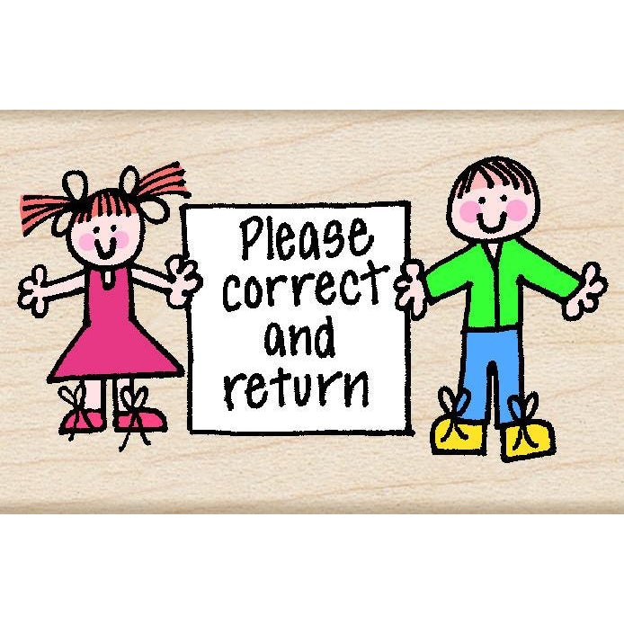 Hero Arts Hero Kids Correct & Return Wood Stamps