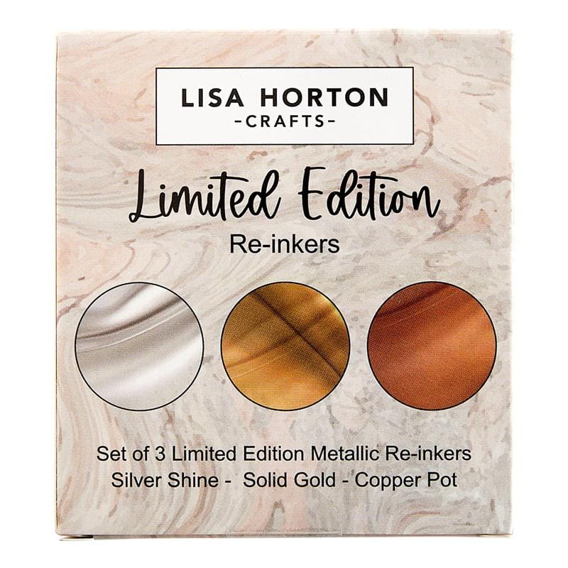 Lisa Horton Crafts Set of 3 Ltd Edition Metallic Reinkers - Silver, Gold and Copper