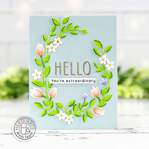 Hero Arts Floral Wreath Fancy Dies
