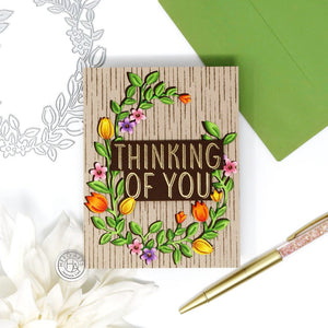 Hero Arts Floral Wreath Fancy Dies