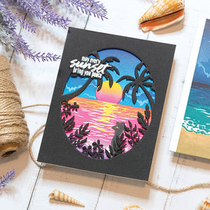 Hero Arts Tropical Foliage Window Fancy Dies