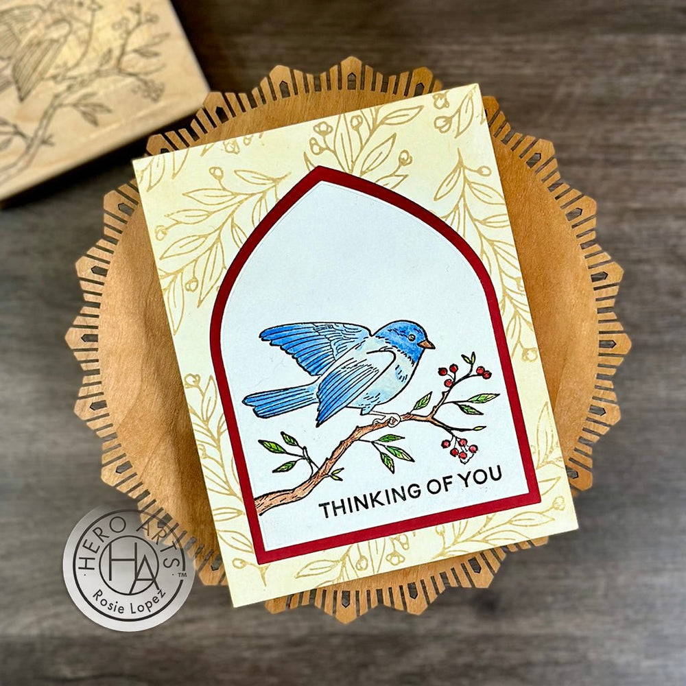 Hero Arts Bird on a Branch Wood Stamps