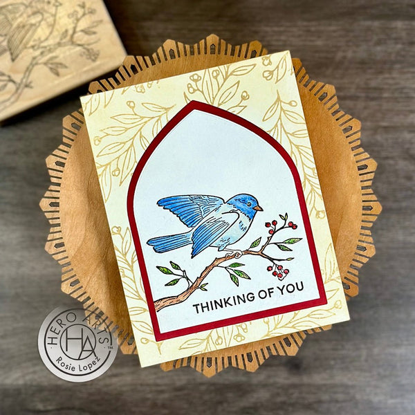 Hero Arts Bird on a Branch Wood Stamps