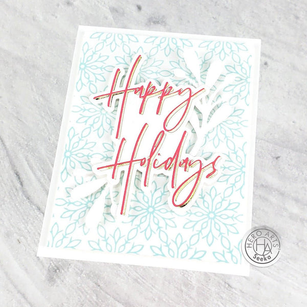 Hero Arts Happy Holidays Glimmer Hot Foil Plate & Die Set