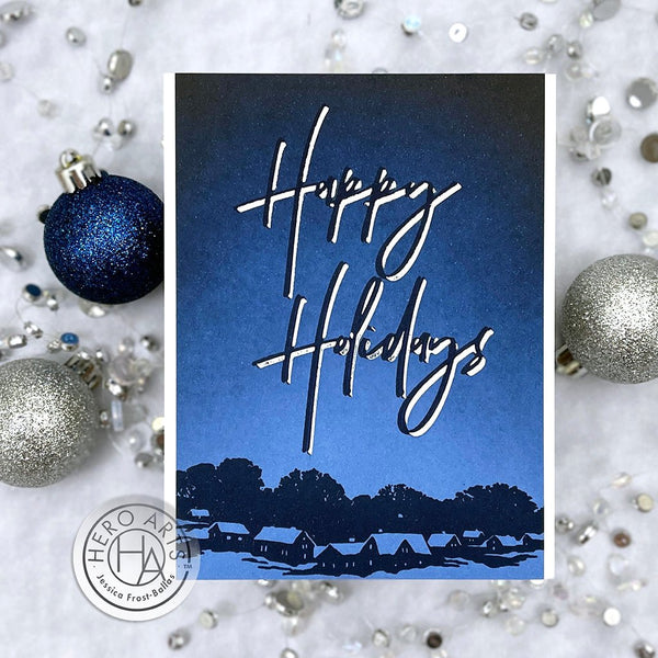 Hero Arts Happy Holidays Glimmer Hot Foil Plate & Die Set