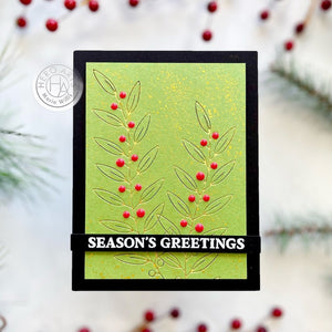 Hero Arts Holiday Greenery Glimmer Hot Foil Plate & Die Set