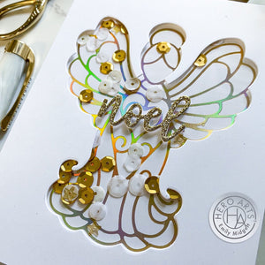 Hero Arts Stained Glass Angel Glimmer Hot Foil Plate