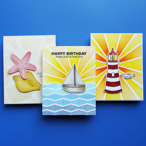Smooth Sailing Etched Dies for Coordinating Stamp Set by Simon Hurley